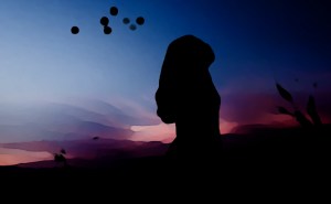 Silhouette eines Monsters