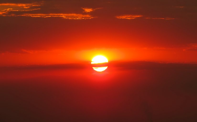 Roter Sonnenuntergang