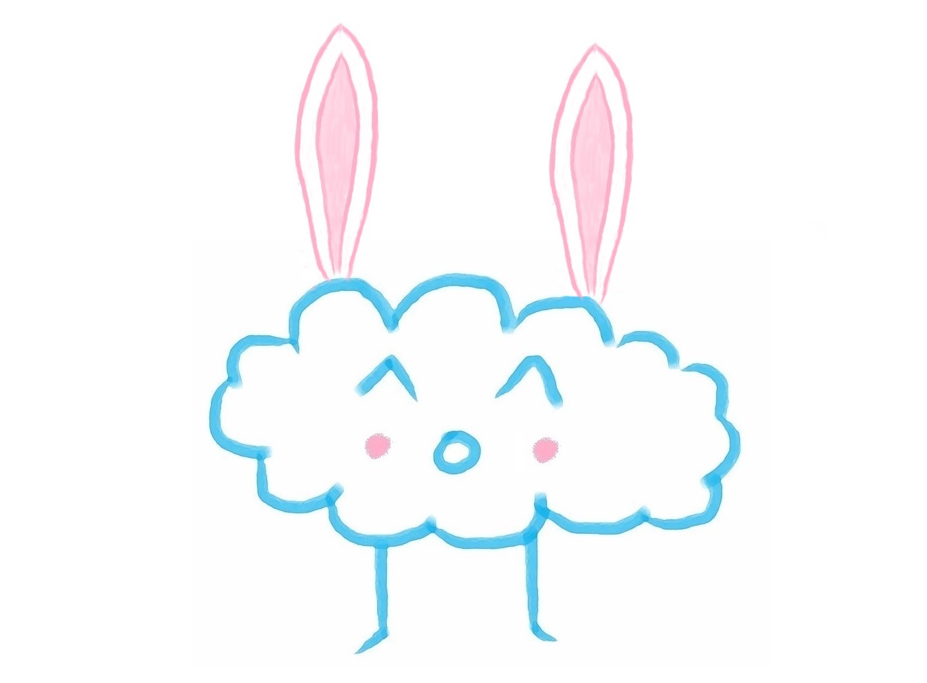 Knuffige Wolke mit Hasenohren